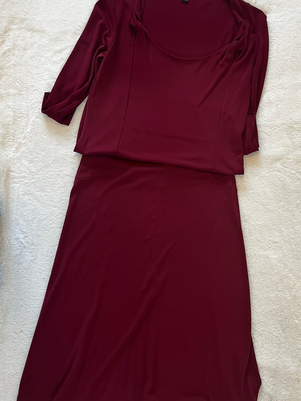 Women's Wine A-Line Skirt set - 2 piece